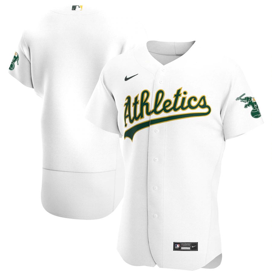 Mens Oakland Athletics Nike White Home Authentic Team MLB Jerseys->oakland athletics->MLB Jersey